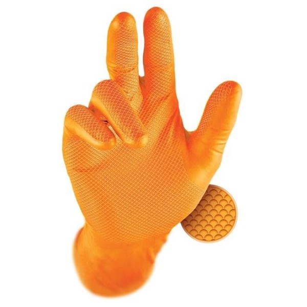 Jednorázové rukavice GRIPPAZ® 246 08/M - oranžová 08