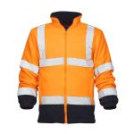 Mikina fleecová hi-viz oranžová REF402 S